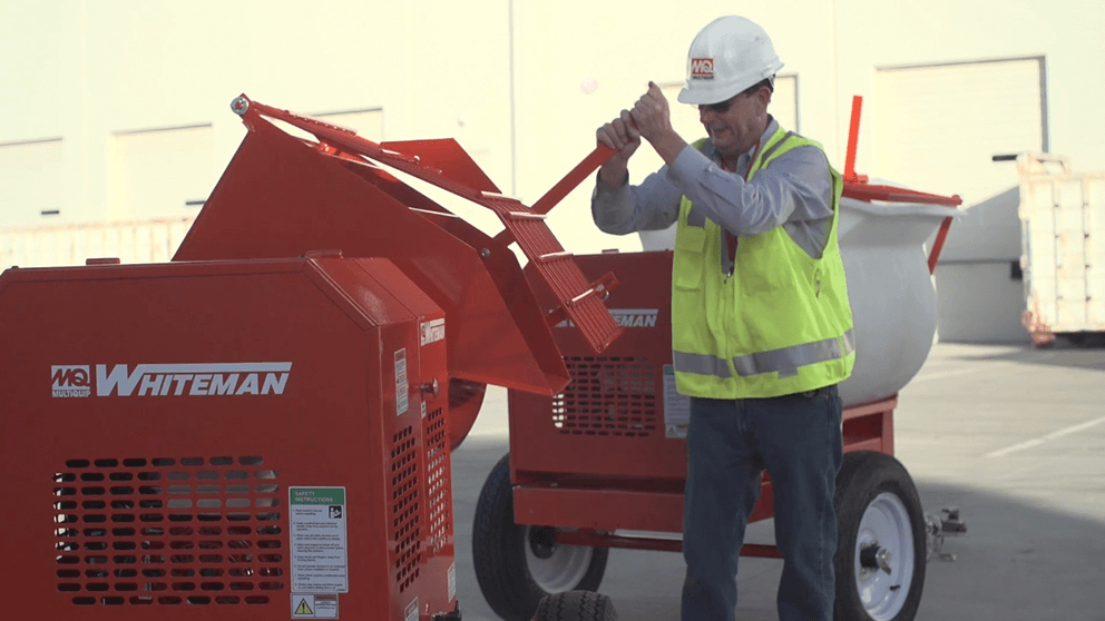 Worker operating mixer lever